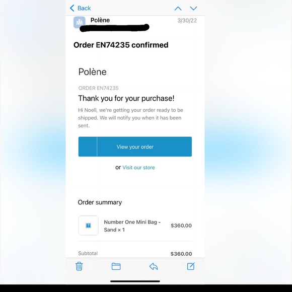 POLENE NUMBER ONE MINI BAG - SAND - Picture 14 of 16